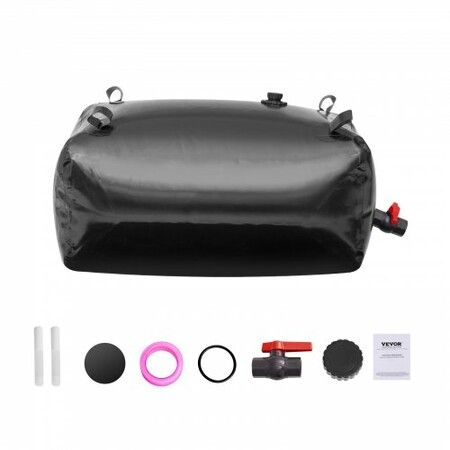 Portable Water Storage Bladder 240L PVC Collapsible Water Tank Black