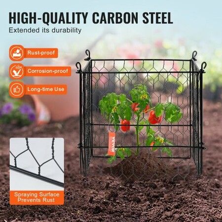 5 Pack Plant Protector from Animals 340 mm x 340 mm Metal Plant Cage