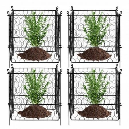 5 Pack Plant Protector from Animals 340 mm x 340 mm Metal Plant Cage