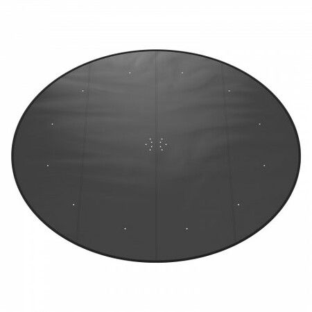 5.49m Round Pool Cover, Solar Covers for Above Ground Pools, Safety Pool Cover with Drawstring Design, PVC Winter Pool Cover, Waterproof and Dustproof, Black