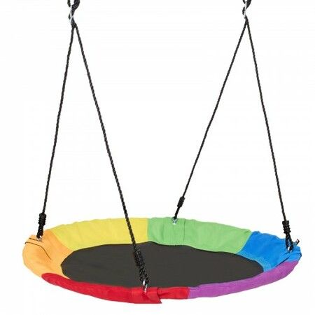 Tree Swing 40In Saucer Swing 750lbs Weight Capacity 900D Oxford Multicolor