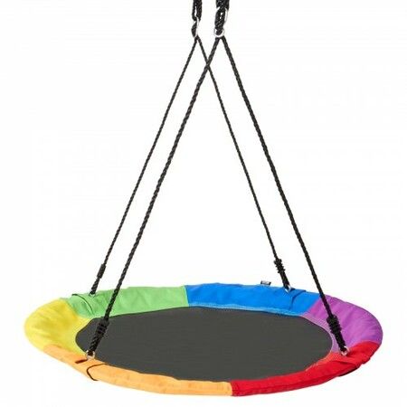 Tree Swing 40In Saucer Swing 750lbs Weight Capacity 900D Oxford Multicolor