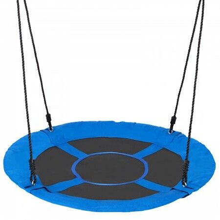 Tree Swing 40 In Saucer Swing 750lbs Weight Capacity 900D Oxford Blue