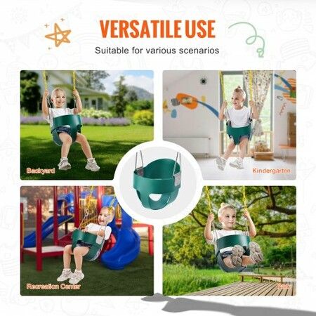 Toddler Swing Seat High Back Full Bucket Baby Swing Seat Support 150 lbs