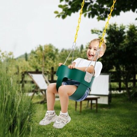 Toddler Swing Seat High Back Full Bucket Baby Swing Seat Support 150 lbs