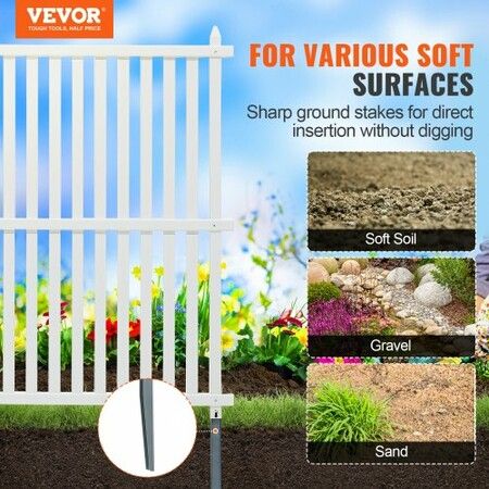 1.22m W x 1.22m H Vinyl Privacy Fence Panels, Air Conditioner Fence, Outdoor Privacy Screens for Trash Can, Pool Equipment Enclosure, Privacy Screen Kit Strip Panels (2 Panels)