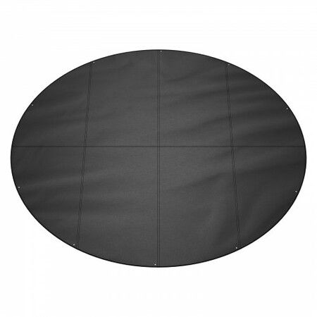 5.49m Round Pool Cover, Solar Covers for Above Ground Pools, Safety Pool Cover with Drawstring Design, 420D Oxford Fabric Winter Pool Cover, Waterproof and Dustproof, Black