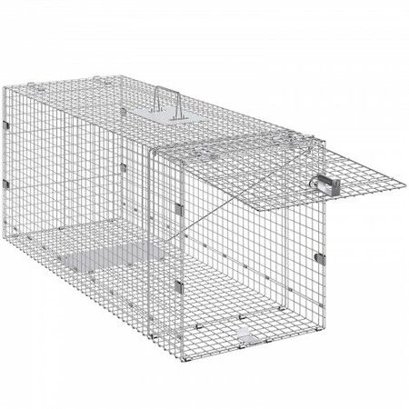 Live Animal Cage Trap 42" x 16" x 18" Humane Cat Trap Cats Squirrels Mouse