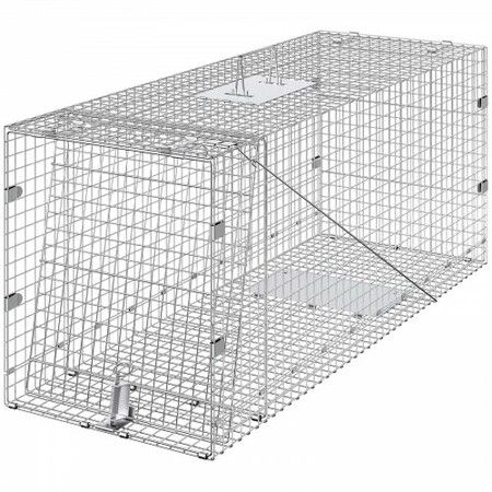 Live Animal Cage Trap 42" x 16" x 18" Humane Cat Trap Cats Squirrels Mouse