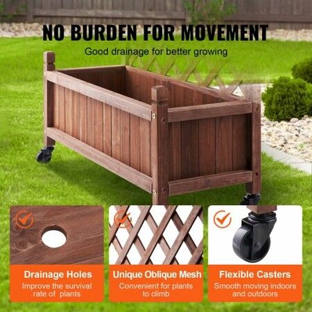 Raised Garden Bed with Trellis Outdoor Raised Planters 30