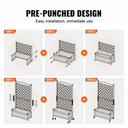 Raised Garden Bed with Trellis Outdoor Raised Planters 30