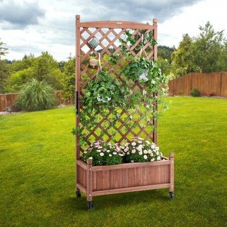 Raised Garden Bed with Trellis Outdoor Raised Planters 30