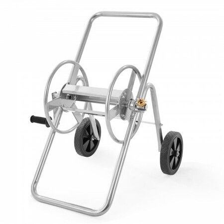 Hose Reel Cart, Hold Up to 53.3m of 15.9mm Hose (Hose Not Included), Garden Water Hose Carts Mobile Tools with Wheels, Heavy Duty Powder-coated Steel Outdoor Planting for Garden, Yard, Lawn