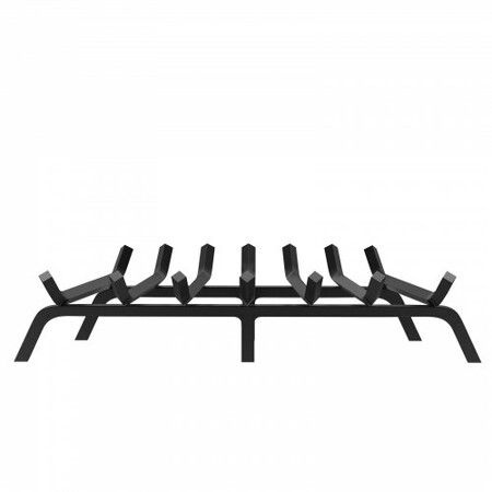 Fireplace Log Grate, 762mm Heavy Duty Fireplace Grate with 6 Support Legs, 19.05mm Solid Powder-coated Steel Bars, Log Firewood Burning Rack Holder for Indoor and Outdoor Fireplace