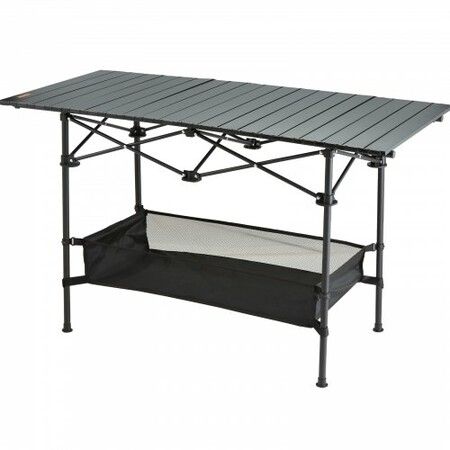 Folding Camping Table, Outdoor Portable Side Tables, Lightweight Fold Up Table, Aluminum & Steel Ultra Compact Work Table with Large Storage and Carry Bag, For Beach, Picnic, Travel, 24x16 inch