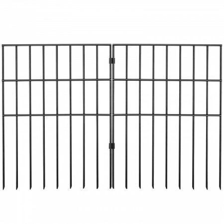 Animal Barrier Fence 19 Pack, 43cm(H) x27.94cm(L), Underground Decorative Garden Fencing with 1.5 Inch Spike Spacing, Metal Dog Fence for the Yard and Outdoor Patio