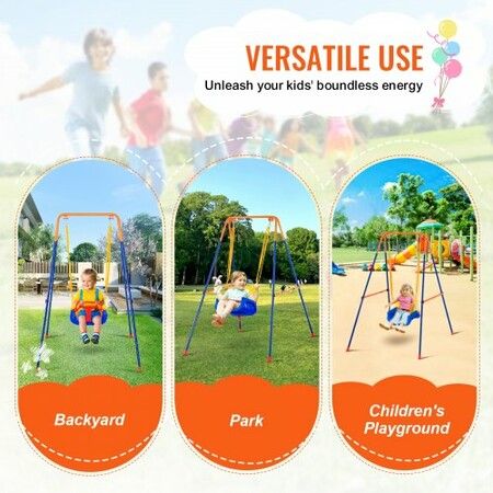 Swing Sets for Backyard 3 in 1 Toddler Swing Set with 4 Sandbags Foldable