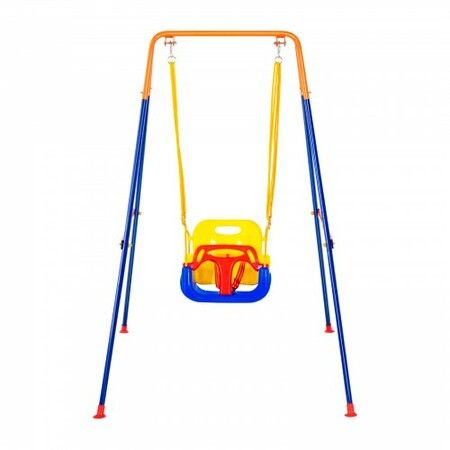 Swing Sets for Backyard 3 in 1 Toddler Swing Set with 4 Sandbags Foldable