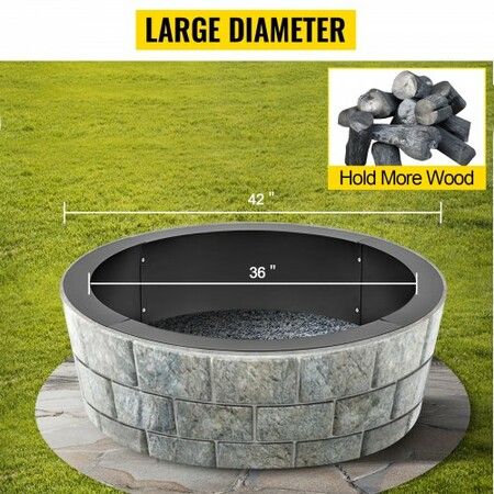 Outdoor Fire Pit Ring 106cm BBQ Table Grill Garden Wood Burning Fireplace