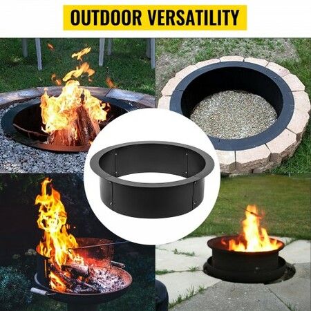 Outdoor Fire Pit Ring 106cm BBQ Table Grill Garden Wood Burning Fireplace