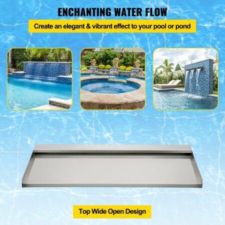 Waterfall Blade Waterfall Spillway 600 mm Stainless Steel Cascade Fountain