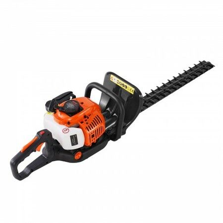 23.2-inch 26CC 2 Cycle Gas Hedge Trimmer, Gas Powered Handheld Hedge Trimmer with Dual Sided Dual Action Blade, 180° Adjustable Trimmer Head, Suitable for Trimming Shrubs, Low Bushes