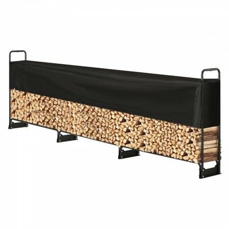 12.7 FT Outdoor Firewood Rack with Cover Firewood Holder 152