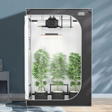 Grow Tent 48 x 24 x 72 in Indoor Growing Tent Hydroponic Window Door Tray