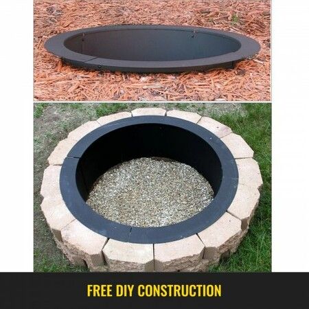 Heavy Duty Fire Pit Ring/Liner DIY Q235 Steel 36 in Outside x 30 in Inside