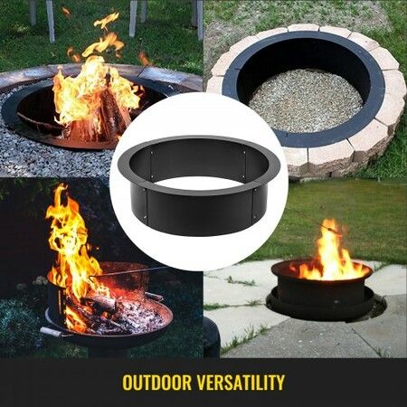 Heavy Duty Fire Pit Ring/Liner DIY Q235 Steel 36 in Outside x 30 in Inside