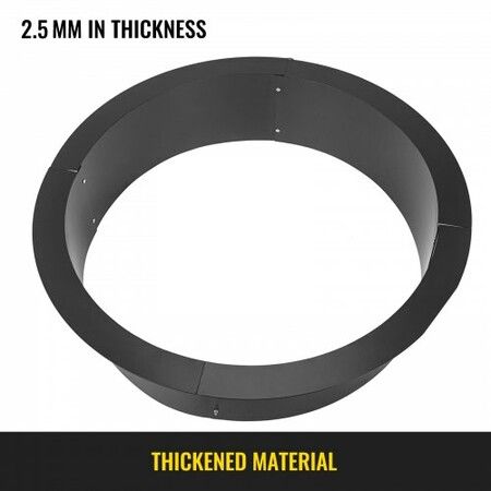 Fire Pit Ring 45-Inch Outer/39-Inch Inner Diameter, 3.0mm Thick Heavy Duty Solid Steel, Fire Pit Liner DIY Campfire Ring Above or In-Ground for Outdoor