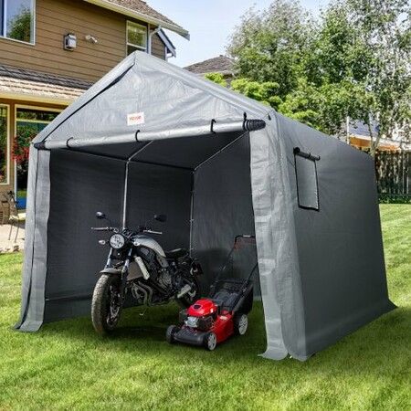 Protable Stotage Shelter Garage Stotage Shed 7 x 12 x 7.36ft & Zipper Door