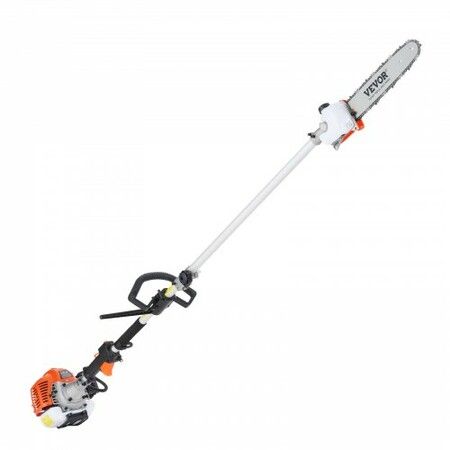 26CC 6-in-1 Multi-Functional Trimming Tools, Gas Hedge Trimmer, Weed Eater, String Trimmer, Brush Cutter, Edger, Pole Saw Chainsaw Pruner with Extension Pole