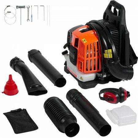 Backpack Leaf Blower, 52CC 2-Cycle Gas Leaf Blower with 1.37L Fuel Tank, 480CFM Air Volume 175MPH Speed, Ideal for Lawn Care, Leaf Cleaning, and Snow Removal