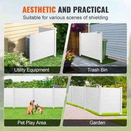 Outdoor Privacy Screens 50" W x 50" H Air Conditioner Fence 2 Panels