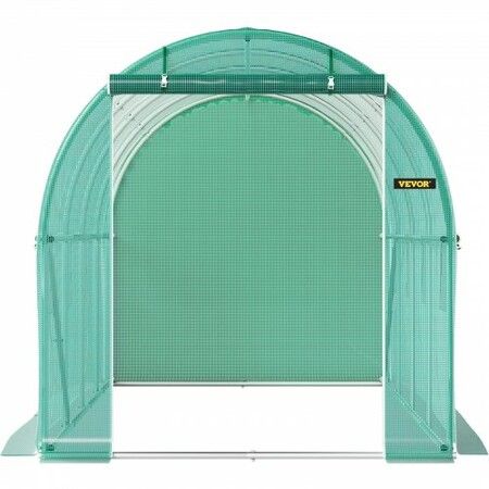 Walk-in Tunnel Greenhouse Galvanized Frame & Waterproof Cover 15x7x7 ft