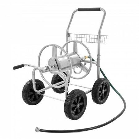 Hose Reel Cart 300ft. Heavy Duty Garden Water Yard Planting w/ Basket