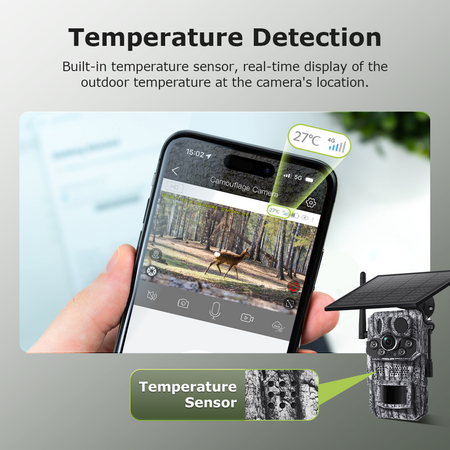 4G Hunting Camera Solar 3MP Solar Trail Camera IP66 Waterproof Game Camera with GPS