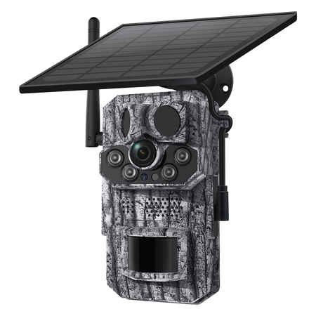 4G Hunting Camera Solar 3MP Solar Trail Camera IP66 Waterproof Game Camera with GPS