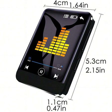 64gb Portable Mp3 Music Player, Full Touch Screen Music Player With Built In High-Definition Speaker, Fm Radio, Voice Recorder