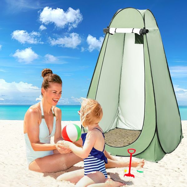 Portable Pop up Privacy Tent, Outdoor Camping Shower Tent with Carry Bag, Camp Toilet Changing Room for Hiking Picnic Fishing Beach