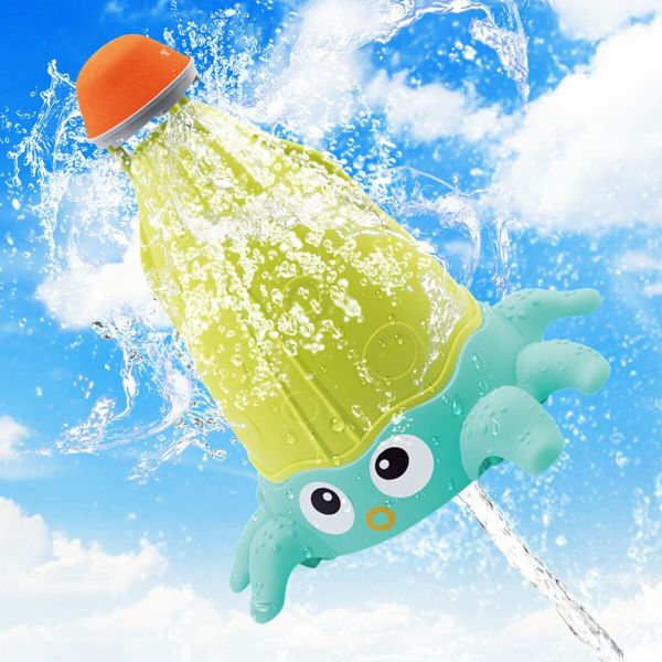 Outdoor Water Sprinkler Toy Summer Splash Play in Backyard,Pool,Garden for Kids Ages 3+(Light Green)