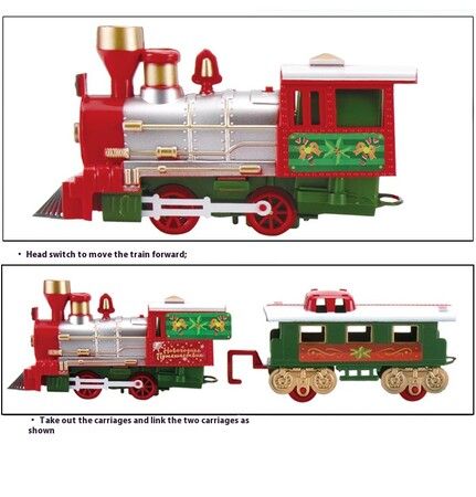 Remote Control Train Set with Light And Sound Christmas Train for Kids Christmas Gift Birthday Presents