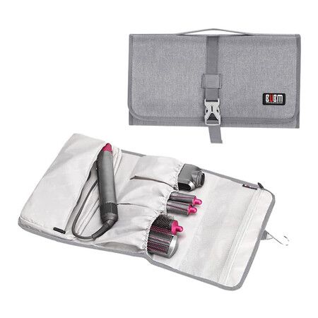 Portable Travel Case for Dyson Airwrap: Waterproof Hanging Storage Organizer with Hook (Grey)