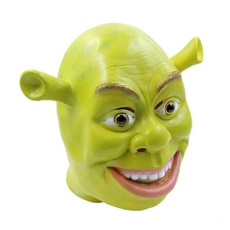 Green Full Head Unisex Latex Mask, Shrek Mask for Cosplay and Costume Parties