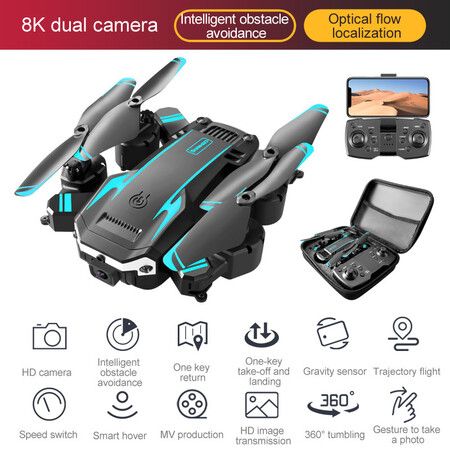 8K Professional Drone Quadcopter with high-resolution videos & photos,Dual-camera for panoramic views & detailed close-ups, Advanced Obstacle Avoidance