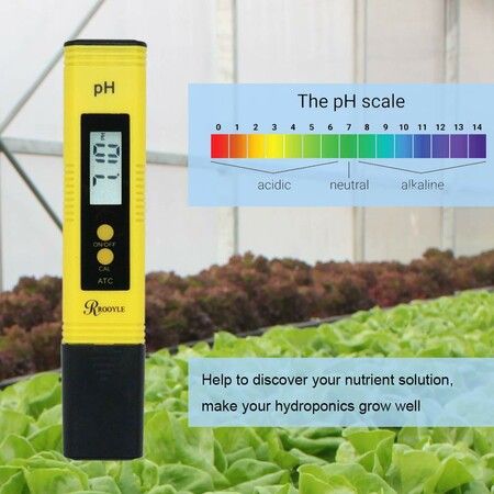 High Accuracy Digital PH Meter with Wide 0.00-14.00PH Range and High Accuracy for Water Quality,Hydroponics,Aquariums,Drinking Water,RO System,Fishpond,Swimming Pool