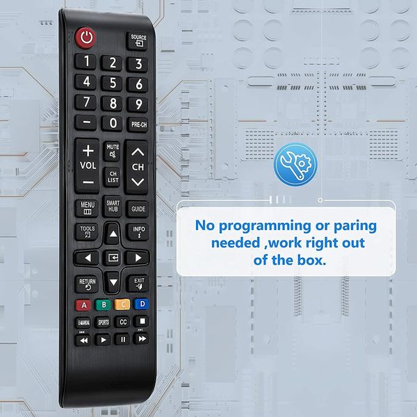 Universal Remote Control for Samsung TVs: Compatible with All Samsung LCD, LED, HDTV, and 3D Smart TV Models