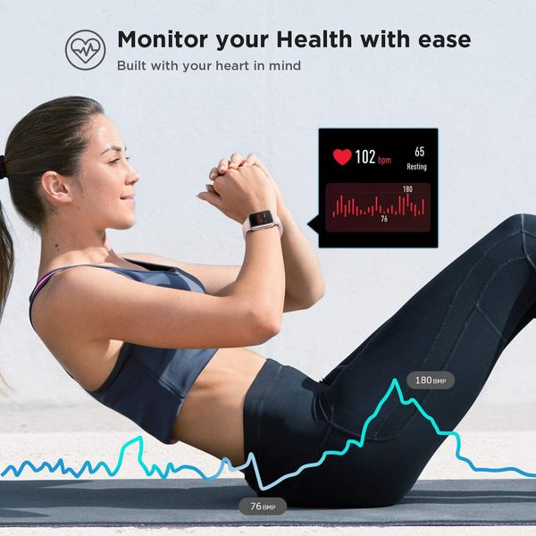 Smart Fitness Watch with HeartRate Monitoring, Calorie Tracking, and Sleep Monitoring for Women and Men