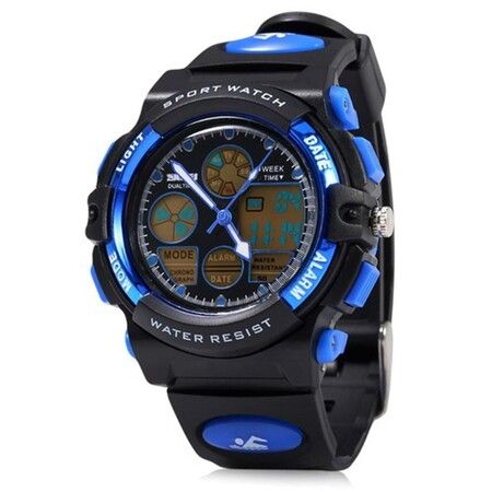 SKMEI 1163 Digital Sports Watch with Dual Display (Blue)